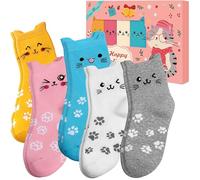 Cat Socks Christmas Gifts for Women - Funny Gifts for Cat Lovers Cute Animal Paw Print Winter Warm Thermal Socks 4-7, Xmas Stocking Fillers for Ladies Mum Wife Teenage Girls Secret Santa Present Ideas