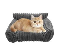 Cat Sofa Bed, Plush Pet Couch, 19.69x15.75x7.87 Inches Chew Proof Sofa Beds for Cats and Dogs, Soft Portable Lounger to Bedroom, Living Room, Car, Apartment, Patio, Travel, Outdoor Use