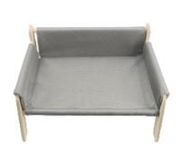 Cat Sofa - Raised Dog Bed, Dog Sleeping Sofas, Natural Wood Cat Sofas, Cat Beds, Sturdy Dog Beds, Dog Sofas and Chairs with Removable Sofa Cover for Dogs, Puppies, Cats, 20.87