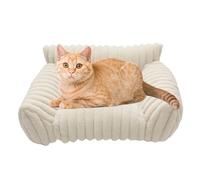 Cat Sofa Soft Pet Sofa | Plush Upholstered Raised Sofa Bed for Indoor Outdoor Travel Apartment Car Patio