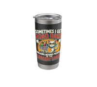 Cat Sometimes I Get Road Rage Walking Behind People Stainless Steel Insulated Tumbler