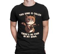 Cat Song Guitar Music Singer Kitten Cartoon Animal Lovers Funny Mens T-Shirts #D Black 2XL