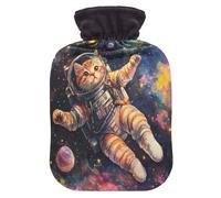 Cat Space Black tag3 Hot Water Bottle with Cover for Pain Relief tag1 for tag2, 2L