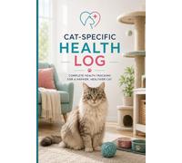 Cat-Specific Health Log: A Complete Daily Tracker for Feline Health - With Urinary Emergency Guide, Toxic Plant Reference, Body Condition Chart & 85 Days of Tracking
