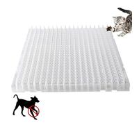Cat Spike Mat Outdoor Indoor Cat Deterrent Scat Mat Keep Cats/Dogs Off Counter Pet Deterrent Training Mats Plastic Mats with Spikes (18.3 Sq.ft,16" x 13") (10)