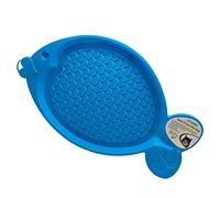 Cat Spill Proof Pet Feeding Mat Tray Anti Skid Feet Fish Shape Food Bowl Mat for All Cats & Kittens (Aqua Blue)