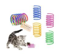 Cat Spiral Spring, 4pc Cat Creative Toy to Kill Time and Keep Fit Interactive Cat Toy Sturdy Heavy Plastic Spring Colorful Springs Cat Toy for Swatting, Biting, Hunting Kitten Toys