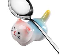 Cat Spoon Rest,Ceramic Kitchen Chopstick Rest-Chopsticks Holder Ornaments, Kitchen Chopstick Holder, Cat Ornaments for Chopsticks, Forks
