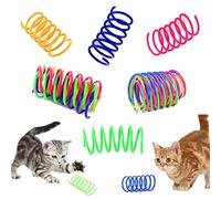 Cat Spring Toy, 24 PP Coil Springs for Kitten Pets, Colorful Spirals for Kittens for Swatting, Biting, Hunting, And Active Healthy