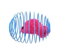 Cat Springs - Wire Spring with Plush Mouse | Fun Stretchy Moving Cat Toys | Interactive Indoor Outdoor Play For Training Exercise Mental Stimulation Scratching Post Climbing Floor Play Travel