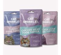 Cat Sprinkles: Fussy Cat Food Toppers Poultry Trio x3 - Chicken Meat, Turkey & Chicken Liver