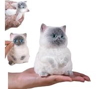 Cat Squishies Toy, Soft Cat Squeeze Stress Relief Toys, Dumpling Squishy,Stress Relief Toy, Funny Fidget Toy for Kids Adults Birthday Gifts (BW)