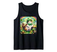 Cat St. Patrick’s Day Magical Rainbow Funny Cat Lover Lucky Tank Top