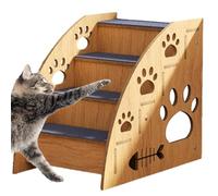 Cat Stair Step - 2600g Heavy Duty Wooden Pet Ladder Portable Adjustable Ramp Climbing Safety Handle Padded | Practical Training Equipment for Puppies Kittens Living