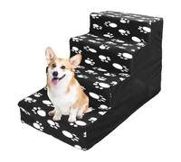 Cat Stairs | Dog Ladder Bed 4 Steps | Comfortable Flannel Stair Bed for Pets Easy to for Small Animals, Large Cats and Small Dogs