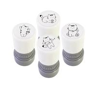 Cat Stamp, Portable Original Scrapbooking Tool, Cute Self-Inking Stamp, for Diaries, Cards, Motivation, Postage Gift Bags, Party Gifts, Teachers, Students and Children