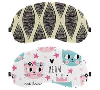 Cat Star Princess 2-Pack Light-Blocking Soft Breathable Sleep Mask Eye Masks Sleeping Mask