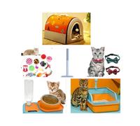 Cat Starter Kits, Kitten Starter Kits, Cat Starter Package, Save Your time to Searching, Food Feeder and Water Bowls, cat Litter Boxes,cat House, cat Bed .cat Toys of Fur Remover Roller