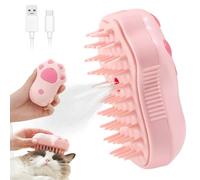 Cat Steam Brush, 3 in 1 Cat Steamy Brush, Self Cleaning Steam Cat Brush, Rechargeable Cat Grooming Brush, Silicone Cat Steam Brush for Massage