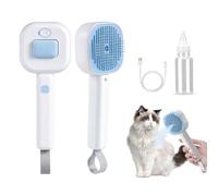 Cat Steam Brush,3 In 1 steam brush for cats,cat steam brush for shedding,Dog Brush for Long and Short Hair Dogs and Cats Pet Grooming Brush Remove Tangled Loose Hair (Blue)