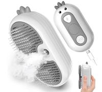Cat Steam Brush, 3 In 1 Steam Cat Brush with Release Button, Self-Cleaning Cat Dog Brush for Shedding, Pet Steam Deshedding Brush for Long & Short Haired Cats and Dogs, Removing Tangled and Loose Hair