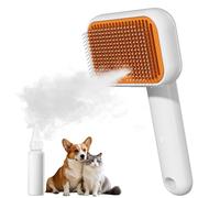 Cat Steam Brush, 4-in-1 Steamy Cat Brush with Release Button & Water Tank