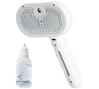 Cat Steam Brush, Anti-Static Pet Spray Hair Removal Comb with One-Click Release Button, Rechargeable Cat Brush for Shedding Grooming Cleaning for Shedding Dog Steam