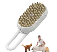 Cat Steam Brush, Cat Hair Brushes with Water Misting, Pet Steamy Shedding Brush, Cats Massager with 360° Foldable Handle for Indoor Dogs and Cats (white)