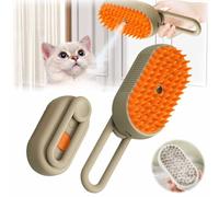 Cat Steam Brush for Indoor Cats 3 in 1 Pet Groomer Comb Massage Cleaning Shedding & Combing