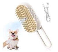 Cat Steam Brush for Shedding - Cat Grooming Brush With Steam, Rechargeable for Dogs and Cat,Anti-Static,Massage, Cleaning, Shedding & Combing All In One (White)