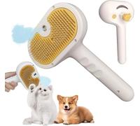 Cat Steam Brush for Shedding Cloud Care Cat Brush with Steam Self Cleaning Spritz Defur Comb Grooming for Long and Short Hair of Dog