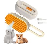 Cat Steam Brush for Shedding Dog Brush with Steam Pet Hair Cleaning Brush Comb for Spray 3 in 1 Pet Grooming for Long & Short Haired Pets - Spritz Defur Comb for cats(orange)