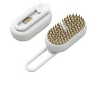 Cat Steam Brush, New 3 in 1 Cat Steamy Brush, Ultimate Pet Steam Groomer Comb for Massaging and Cleaning Shedding Pets, Multifunctional Hair Removal Comb for Cat and Dog(White+Pet Care Serum)