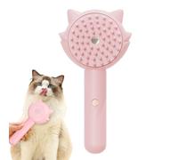 Cat Steam Brush, Pet Grooming Comb, Frizz-Control Steamer with Massaging Function, Water Brush for Long and Short-Haired Dogs, Cats, Puppies, 3.58x1.46x6.77 inches, Pink