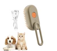 Cat Steam Brush, Pet Spray Massage Comb, Key Spray, Steam Design, No Harm to Skin, Effectively Removes Accumulated Dust and Dirt, for Hair Removal, Massage and Detangling