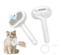 Cat Steam Brush, Self Cleaning 3 in 1 Dog Massage Steamy Cat Grooming Cleanser with Long Handle, Multifunctional Rechargeable Pet Grooming Brush, Pet Spray Hair Shedding Removal Comb