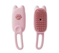 Cat Steam Brush, Self Cleaning 3 in 1 Dog Massage Steamy Grooming Cleanser with Foldable Handle, Multifunctional Rechargeable Cat Grooming Brush for Pet Spray Hair Shedding (Cat - Pink)