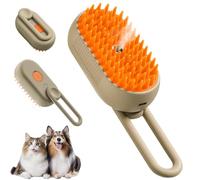 Cat Steam Brush with Spray & Fluffy Mist - 3-in-1 Pet Grooming Comb for Shedding, Massage & Deep Cleaning | Silicone Hair Remover for Dogs, Cats & All Furry Pets