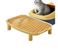 Cat Steps for Cat Litter Tray, Two-Tier Cat Litter Catcher Stool with Storage Space, Cat Litter, Stairs, Storage Space for Home, Bedroom, Balcony, Living Room, Study Room