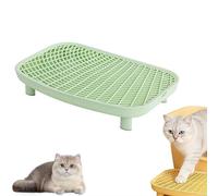 Cat Steps for Litter Box - Cat Litter Catcher Box Double Layer Stool,Elevated Litters Boxs Ramp for Small and Elderly Cats, Easy Cleaning for Home Balcony Study Bedroom Apartment Dorm