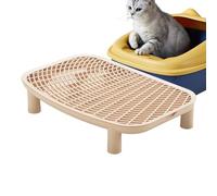Cat Steps for Litter Box - Double Layered Litter Ramp Box | Kitten Pedal Step Storage Trapper for Home, Balcony, Study, Bedroom, Apartment, Dorm, Anti-Slip, Anti-Sand Mat, Portable, Reusable Cat Acces