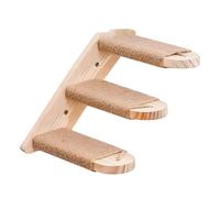 Cat Steps & Pencil Sticks - Wall Mounted Cat Stairs Made of Natural Pine Wood | Floating Cat Shelves for Cats in the House Climbing Rack to Save the E