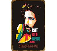 Cat Stevens Music Plaque Poster Metal Tin Sign 8" x 12" Vintage Retro Wall Decor