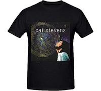 Cat Stevens On The Road to Find Out Tall Graphic Printed T-Shirt for Fashion Mens Tee Black Black M