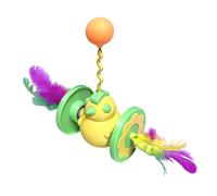 Cat Stick for Attraction, Cat Toy with Feathers in the Shape of a Chick - Interactive Toy for Cats Hunting Game Training Home Apartment Garden Balcony Carpet Floors Indoor Outdoor