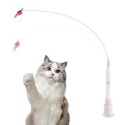 Cat Stick Toy - Automatic Electric Cats Teaser Wand With Detachable Head | Interactive Pet Teaser Stick For Small Medium Large Kittens | For Indoor Outdoor Yards Porches Gardens Lawn