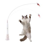Cat Stick Toy - Detachable 2-Mode Pet Exercise Teaser Stick | Electric Cat Wand Toy - for Small Medium Large Kitten Yards Porches Gardens Lawn Indoor