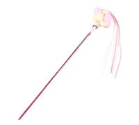 Cat Stick Toy - Interactive Cat Teaser Wand Toy with Bell - Pet Companion with Colorful Fringe for Home, Work Area, Outdoors, Car