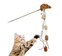 Cat Stick Toy - Pet Toy in the Shape of Food | Interactive Cane with Plumet and Bell Stimulation Hunting Exercise Mental Balance for Cat