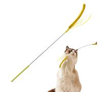 Cat Stick Toy, s for Indoor Cats Setaria Simulated Cat Teaser Long Rod Plush Flexible Spring Tease Kitten Fake Cat Tease for Indoor Cats Small Animation